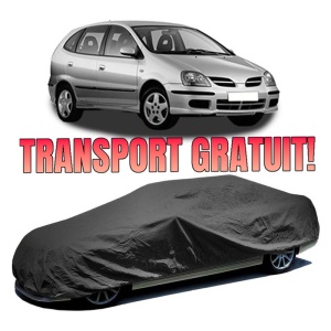 Husa prelata auto pentru NISSAN ALMERA TINO (V10) 2000 - 2006, culoare negru, material textil impermeabil, rezistanta la intemperii praf UV, CARPASSION Husa Protectie