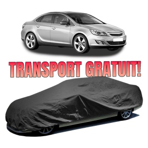 Husa prelata auto pentru OPEL ASTRA J Saloon 2012 - 2015, culoare negru, material textil impermeabil, rezistanta la intemperii praf UV, CARPASSION Husa Protectie