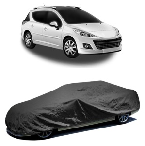 Husa prelata auto pentru PEUGEOT 207 SW Estate Van (WK_) 2007 - 2012, culoare negru, material textil impermeabil, rezistanta la intemperii praf UV, CARPASSION Husa Protectie - Img 2
