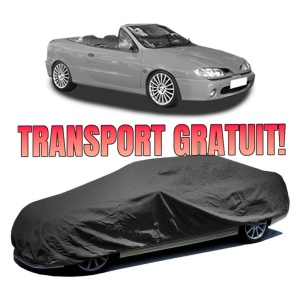 Husa prelata auto pentru RENAULT MEGANE I Cabriolet (EA0/1_) 1996 - 2003, culoare negru, material textil impermeabil, rezistanta la intemperii praf UV, CARPASSION Husa Protectie