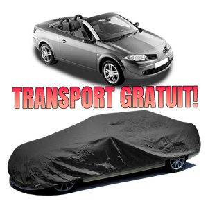Husa prelata auto pentru RENAULT MEGANE II Coupe-Cabriolet, impermeabilă, rezistentă la intemperii, neagră