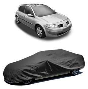 Husa prelata auto pentru RENAULT MEGANE II Hatchback Van (KM0/2_) 2003 - 2009, culoare negru, material textil impermeabil, rezistanta la intemperii praf UV, CARPASSION Husa Protectie - Img 2