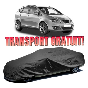 Husa prelata auto pentru SEAT ALTEA XL (5P5, 5P8) 2006 - 2015, culoare negru, material textil impermeabil, rezistanta la intemperii praf UV, CARPASSION Husa Protectie