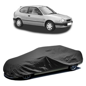 Husa prelata auto pentru TOYOTA COROLLA Compact (_E11_) 1997 - 2002, culoare negru, material textil impermeabil, rezistanta la intemperii praf UV, CARPASSION Husa Protectie - Img 2