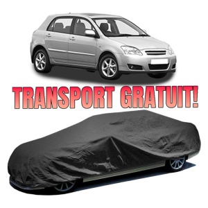 Husa prelata auto pentru TOYOTA COROLLA (_E12_) 2001 - 2007, culoare negru, material textil impermeabil, rezistanta la intemperii praf UV, CARPASSION Husa Protectie
