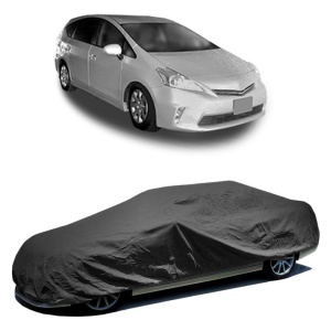 Husa prelata auto pentru TOYOTA PRIUS PLUS VAN (_W4_) 2014, culoare negru, material textil impermeabil, rezistanta la intemperii praf UV, CARPASSION Husa Protectie - Img 2