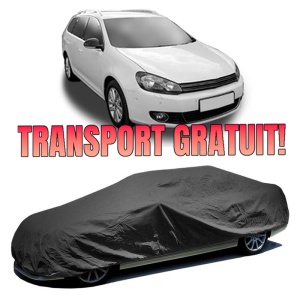 Husa prelata auto pentru Volkswagen Golf VAN VI Variant (AJ5) 2009 - 2014, culoare negru, material textil impermeabil, rezistanta la intemperii praf UV, CARPASSION Husa Protectie