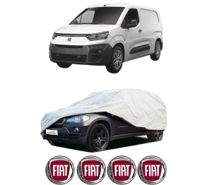 Husa tip prelata auto FIAT DOBLO Box Body/MPV (510_, 511_) din 2022-2023, Culoare Gri, material textil impermeabil, rezistanta la intemperii praf UV, CARPASSION Husa Protectie, 4 Stickere auto cu FIAT - Img 2