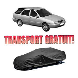 Husa tip prelata auto LANCIA KAPPA SW (838_) din 1996-2001, Culoare Negru, material textil impermeabil, rezistanta la intemperii praf UV, CARPASSION Husa Protectie, 4 Stickere auto cu LANCIA