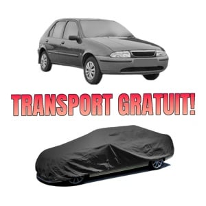 Husa tip prelata auto MAZDA 121 III Hatchback Van (JASM, JBSM) din 1996-2002, Culoare Negru, material textil impermeabil, rezistanta la intemperii praf UV, CARPASSION Husa Protectie, 4 Stickere auto cu MAZDA