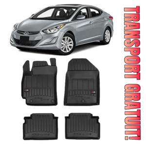Hyundai Elantra V, Sedan, Din 07.2011 - 02.2016 , Set Covorase Auto Tip Tavita Premium 3D, din cauciuc