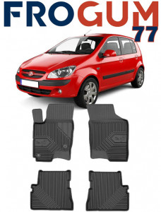 Hyundai Getz Din 2002 - 2008, Hatchback , Set Covorase Auto Tip Tavita Premium 3D, din cauciuc accesorii pentru autoturismul tau - masina v166497