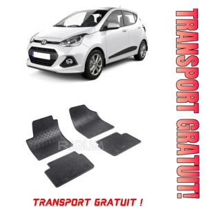 Hyundai I10 I, Hatchback, fabricat din 2008 - 2013, set covorase auto dedicate, din cauciuc 100% Premium - Transport Gratuit