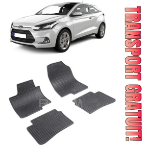 Hyundai I20 II, Hatchback, fabricat din 12.2014 - 07.2020, set covorase auto dedicate, din cauciuc 100% Premium