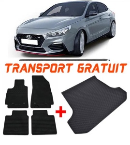 Hyundai I30 III Fastback din 12.2017 - 2020, Set Covorase + tavita portbagaj auto Portbagaj Superior *1 accesorii pentru autoturismul tau - masina v2772