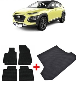 Hyundai Kona din 11.2017 - Prezent Suv Portbagaj Superior *2, Set Covorase + tavita portbagaj auto - Img 2
