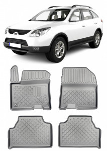 Hyundai Kona Hybrid, Suv, Din 09.2019 - Prezent, InclusIV Facelift , Set Covorase Auto Tip Tavita Premium 3D, din cauciuc accesorii pentru autoturismul tau - masina v174516