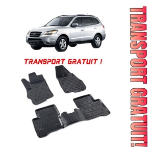 Hyundai Santa Fe II 2006-2012 Set 4 covorase auto din cauciuc tip tavita premium line 3D - Transport Gratuit!