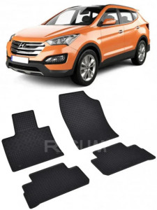 Hyundai Santa Fe IV Facelift, Suv, fabricat din 11.2020 - Prezent, set covorase auto dedicate, din cauciuc 100% Premium accesorii pentru autoturismul tau - masina v153626
