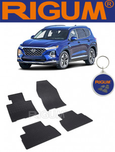 Hyundai Santa Fe IV, Suv, fabricat din 08.2018 - 2020, set covorase auto dedicate, din cauciuc 100% Premium accesorii pentru autoturismul tau - masina v161128