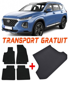 Hyundai Santa Set Covorase + tavita portbagaj auto Hyundai Santa Fe IV fabricatie 08.2018 - 2020, caroserie suv, 5 locuri accesorii pentru autoturismul tau - masina v2136