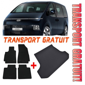 Hyundai Staria Set Covorase + tavita portbagaj auto Hyundai Staria fabricatie 2022 - prezent, caroserie van, 9 locuri