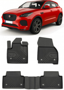 Jaguar E-Pace Din 01.2018 - Prezent, Suv , Set Covorase Auto Tip Tavita Premium 3D, din cauciuc accesorii pentru autoturismul tau - masina v161702