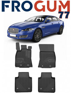 Jaguar Xj Long Din 2009 - 2019, Sedan , Set Covorase Auto Tip Tavita Premium 3D, din cauciuc accesorii pentru autoturismul tau - masina v166427