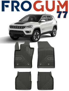 Jeep Compass II Din 08.2017 - Prezent, Suv , Set Covorase Auto Tip Tavita Premium 3D, din cauciuc accesorii pentru autoturismul tau - masina v166245