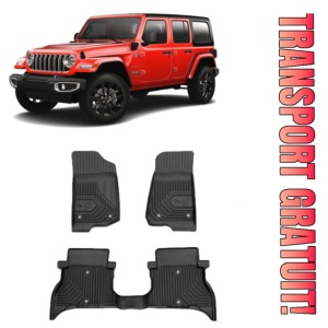 Jeep Wrangler Phev Din 2021 - Prezent, Suv , Set Covorase Auto Tip Tavita Premium 3D, din cauciuc