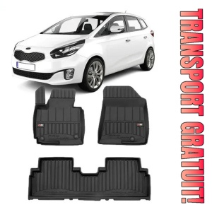 Kia Carens III Din 04.2013 - 08.2019, Van , Set Covorase Auto Tip Tavita Premium 3D, din cauciuc