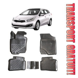 Kia Ceed 2006-2009 Set 5 covorase auto din cauciuc tip tavita premium line 3D