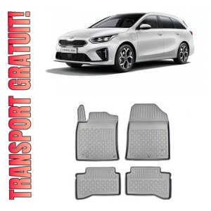 Kia Ceed III Phev, Combi, Din 01.2020 - Prezent , Set Covorase Auto Tip Tavita Premium 3D, din cauciuc