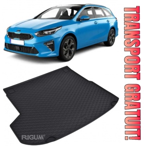Kia Ceed Tavita pentru portbagaj din cauciuc, compatibila Kia Ceed ProIII fabricatie 12.2018 - prezent, caroserie hatchback, cu subwoofer