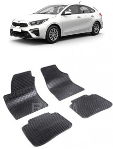Kia Cerato I, Hatchback, fabricat din 2004 - 2009, set covorase auto dedicate, din cauciuc 100% Premium accesorii pentru autoturismul tau - masina v155479