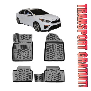 Kia Forte 2018-2022 Set 4 covorase auto din cauciuc tip tavita premium line 3D