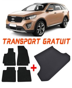Kia Sorento III Suv din 02.2015 - 07.2020, Set Covorase + tavita portbagaj auto 5 Locuri *1 accesorii pentru autoturismul tau - masina v1480