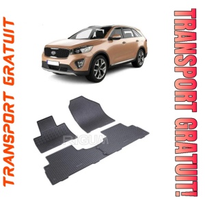 Kia Sorento III, Suv, fabricat din 02.2015 - 07.2020, 5 Locuri, set covorase auto dedicate, din cauciuc 100% Premium