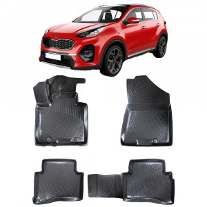 Kia Sportage IV 2015-2021 Set 4 covorase auto din cauciuc tip tavita premium line 3D accesorii pentru autoturismul tau - masina v242212
