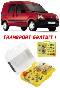 Kit trusa Set becuri H4 compatibila cu Renault Kangoo I din 1997 - 2007 , bec far, semnalizare , pozitie, iluminare numar, frana, plafoniera, stop frana