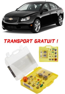 Kit trusa Set becuri H7 compatibila cu Chevrolet Cruze J300 din 2008 - 2016 , bec far, semnalizare , pozitie, iluminare numar, frana, plafoniera, stop frana