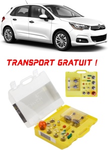 Kit trusa Set becuri H7 compatibila cu Citroën C4 II din 2010 - 2018 , bec far, semnalizare , pozitie, iluminare numar, frana, plafoniera, stop frana