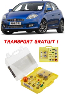 Kit trusa Set becuri H7 compatibila cu Fiat Bravo II din 2007 - 2014 , bec far, semnalizare , pozitie, iluminare numar, frana, plafoniera, stop frana