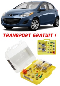 Kit trusa Set becuri H7 compatibila cu Mazda Mazda 2 din 2014 - 2020 , bec far, semnalizare , pozitie, iluminare numar, frana, plafoniera, stop frana