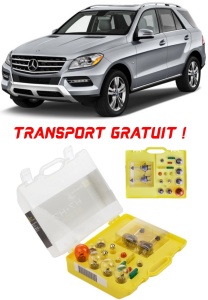 Kit trusa Set becuri H7 compatibila cu Mercedes-Benz W166 din 2011 - 2019 , bec far, semnalizare , pozitie, iluminare numar, frana, plafoniera, stop frana