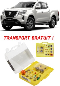 Kit trusa Set becuri H7 compatibila cu Nissan Navara din 2014 - 2021 , bec far, semnalizare , pozitie, iluminare numar, frana, plafoniera, stop frana