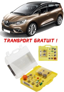 Kit trusa Set becuri H7 compatibila cu Renault Scenic din 2015 – 2020 , bec far, semnalizare , pozitie, iluminare numar, frana, plafoniera, stop frana