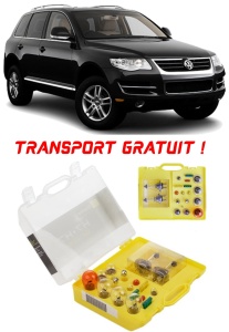 Kit trusa Set becuri H7 compatibila cu Volkswagen Touareg I din 2002 - 2010 , bec far, semnalizare , pozitie, iluminare numar, frana, plafoniera, stop frana