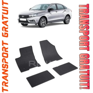 Lada Vesta, Sedan, fabricat din 2015 - Prezent, set covorase auto dedicate, din cauciuc 100% Premium