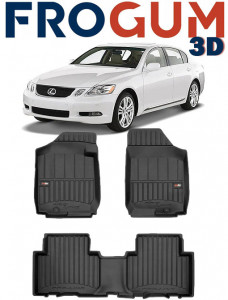 Lexus Gs Din 2007 - 2012, Sedan , Set Covorase Auto Tip Tavita Premium 3D, din cauciuc accesorii pentru autoturismul tau - masina v162495